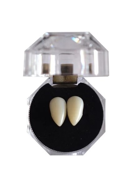 Beyaz 1.5 cm Tutkal Yok 1 Çift Vampir Dişleri Dişler Protez Sahne Cadılar Bayramı Kostüm Sahne Yanlış Dişler Katı Tutkal Protez Yapıştırıcı Cadılar Bayramı Partisi Dekoru (Yurt Dışından)