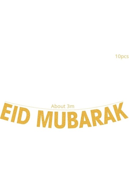 1 Takım Banner B Ramazan Süslemeleri Altın Eid Mubarak Asılı Banner Kağıt Tabak Bardak Ramazan Kareem Kurban Bayramı Islam Hac Parti Malzemeleri (Yurt Dışından)
