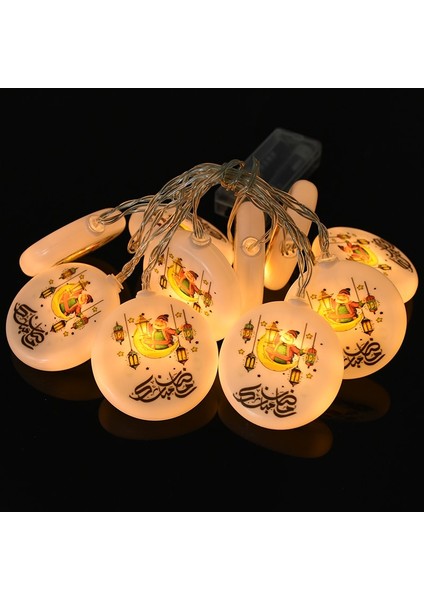 Style3 10LED Eid Mubarak LED Dize Işık Islam Müslüman Festivali Parti Dekorasyon Ev Ramazan Kareem Süsler Eıd Al Adha (Yurt Dışından)