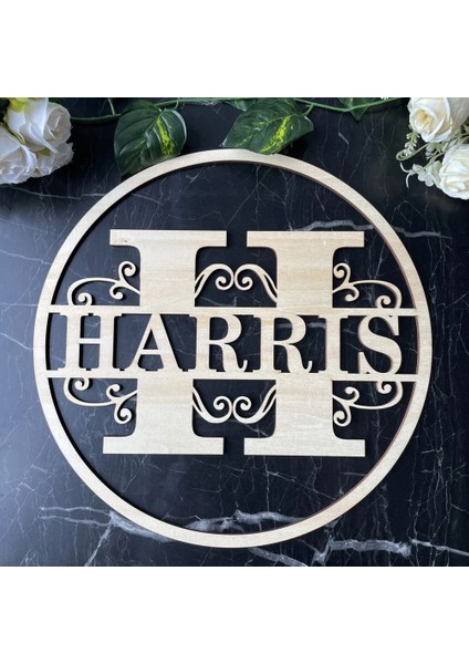 Ayna Gümüş 30 cm Genişlik Kişiselleştirilmiş Daire Ahşap Aile Adı Burcu Bölünmüş Mektup Özel Akrilik Burcu Monogram Bahçe Kapı Askı Duvar Dekor Düğün Hediyesi (Yurt Dışından)