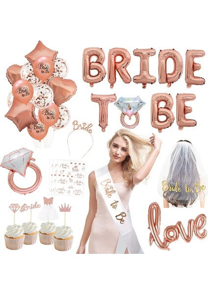 Gelin Olmak Balon Gül Altın Gelin Olmak Mektup Folyo Balon Gelin Peçe Kanat Bandı Düğün Süslemeleri Gelin Duş Bekarlığa Veda Partisi Malzemeleri (Yurt Dışından) modelleri