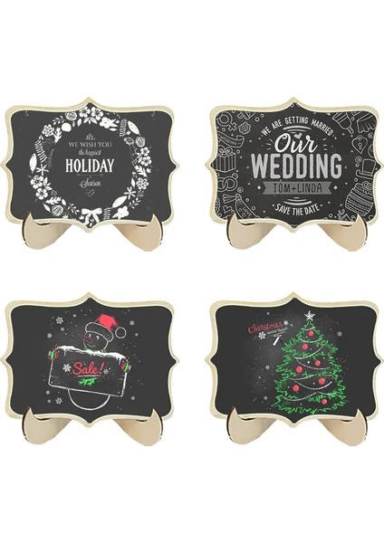 B01-1PCS Ahşap Yazı Tahtası Evrensel Mesaj Panosu Kara Tahta Taşınabilir Düğün Masa Yer Kartı Işaretleri Noel Partisi Dıy Dekor Asılı Plak (Yurt Dışından) fırsatları