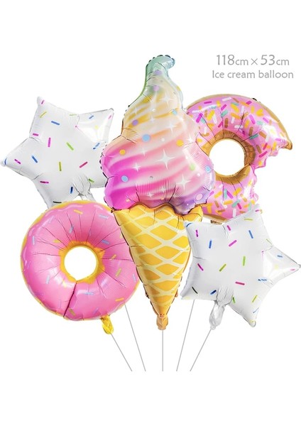 Pink1 Donut Dondurma Alüminyum Folyo Beş Köşeli Yıldız Balon Bebek Duş Doğum Günü Mutlu Parti Şeker Dekorasyon Tatlı Numarası Ss2 (Yurt Dışından) indirimleri