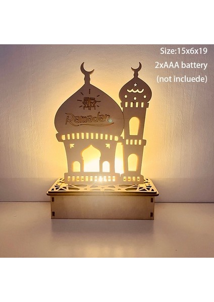 Style-4-3 Eid Mubarak Ahşap Süs Ramazan Süslemeleri Ev Islam Müslüman Parti Malzemeleri Kareem Ramazan Eid Al Kurban Hediyeleri (Yurt Dışından)