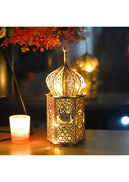 Style-4-3 Eid Mubarak Ahşap Süs Ramazan Süslemeleri Ev Islam Müslüman Parti Malzemeleri Kareem Ramazan Eid Al Kurban Hediyeleri (Yurt Dışından)