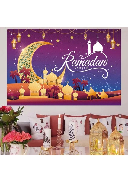 Stil 16 Eıd Mubarak Zemin Ramazan Dekorasyon 2023 Ev Duvar Islam Müslüman Parti Dekor Eid Al Adha Ramazan Kareem Parti Malzemeleri (Yurt Dışından)