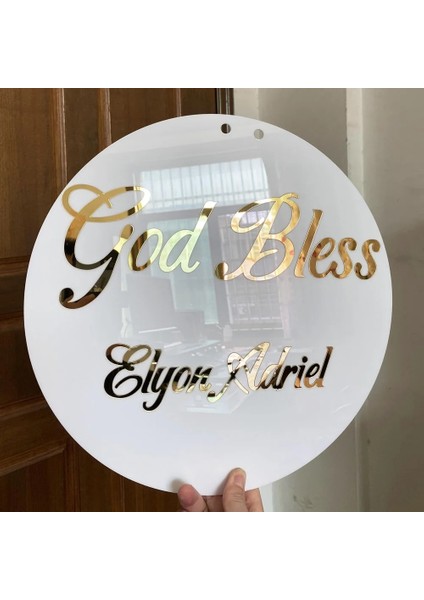 Metni Bize Gönderin 25CM Genişlik Kişiselleştirilmiş Yuvarlak 3D Akrilik Isim Tabelası Iş Logosu Ayna Altın Metin Bebek Duş Düğün Parti Doğum Günü Arka Plan Merkez Parçası (Yurt Dışından)