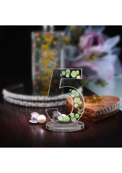 C 12X8 cm Çiçek ve Yaprak Akrilik Masa Numaraları Modern Stil Düğün Masa Numarası Kart Koltuk Kartları Büyük Gün Nişan Düğün Dekor Için (Yurt Dışından)