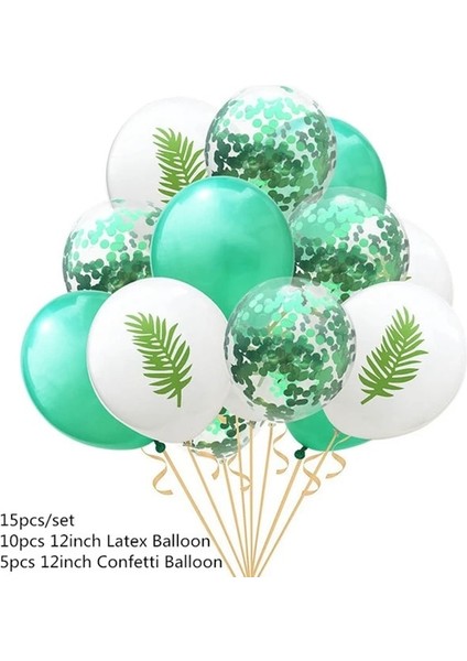 15 Adet Balonlar 9 Adet Hawaii Flamingo Centerpieces Flamingo Düğün Doğum Günü Partisi Tropikal Aloha Luau Yaz Orman Flamingo Parti Malzemeleri (Yurt Dışından)
