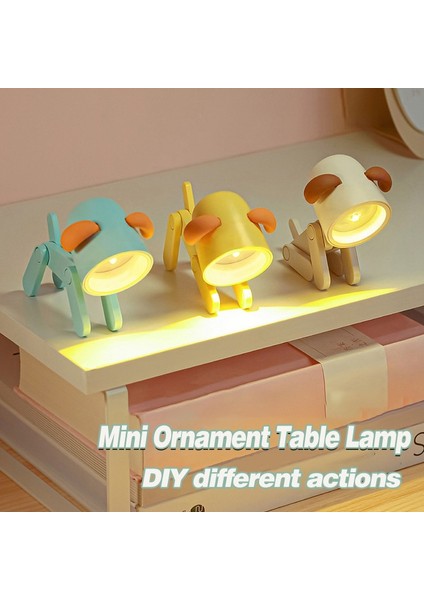 S5 Katlanır Mini LED Masa Işık Yaratıcı Köpek Şekli Gece Lambası Masaüstü Süs Dıy Masa Lambası Masa Dekor Noel Hediyesi (Yurt Dışından) fiyatları