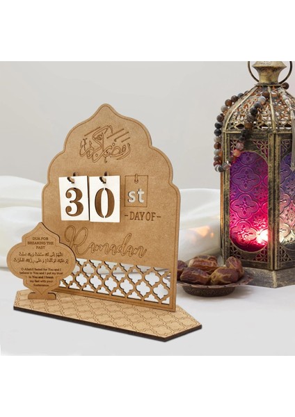 Stil 4 Ramazan Geri Sayım Takvimi Ahşap Eid Mubarak Süs Kareem Ramazan Dekorasyon 2023 Ev Islam Müslüman Parti Dekor Hediyeler (Yurt Dışından) fırsatları