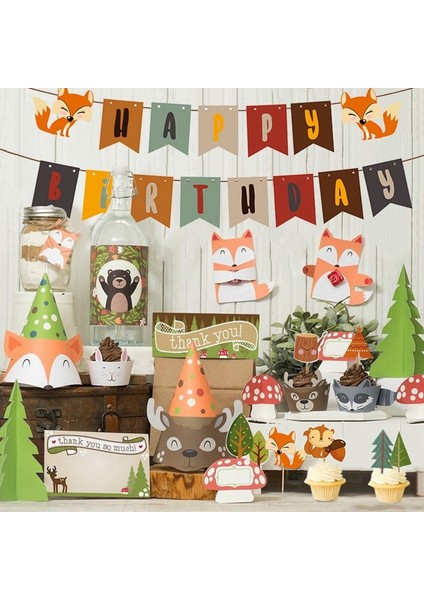 20 Adet Peçete Staraise Woodland Hayvan Orman Orman Dıy Parti Dekor Woodland Doğum Günü Partisi Bebek Duş Dekor Çocuklar Doğum Günü Partisi Malzemeleri (Yurt Dışından) modelleri