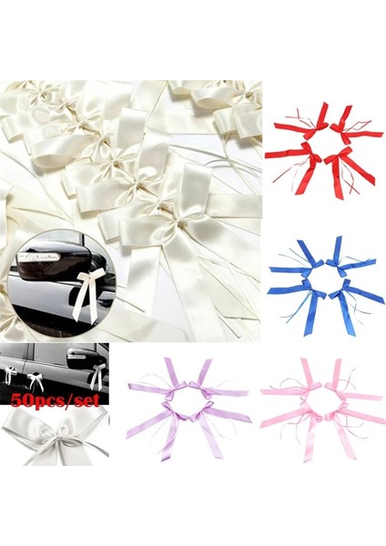 Şampanya 50 Adet/paket Narin Düğün Sıralı Sonu Dekorasyon Yay Knot Şerit Yaylar Parti Arabaları Sandalyeler Dekorasyon Bowknots (Yurt Dışından)