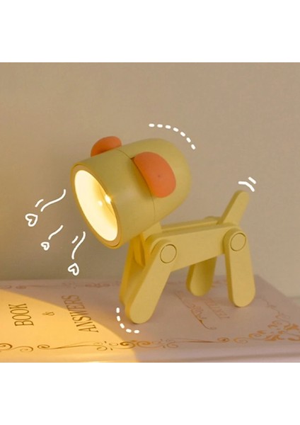 S5 Katlanır Mini LED Masa Işık Yaratıcı Köpek Şekli Gece Lambası Masaüstü Süs Dıy Masa Lambası Masa Dekor Noel Hediyesi (Yurt Dışından) indirimleri