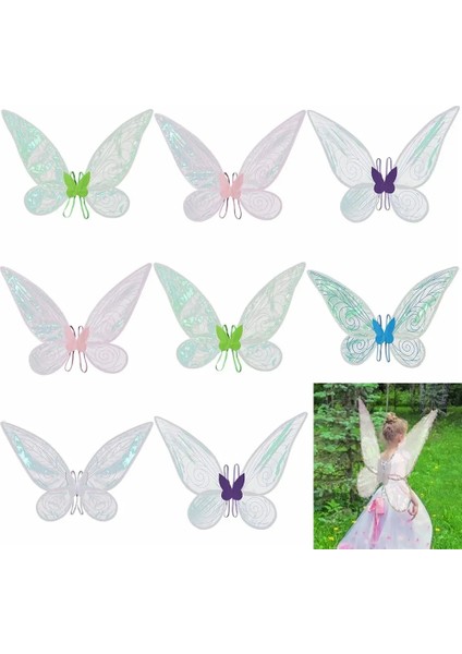 Stil 7 Kelebek Peri Kanatları Kostüm Kızlar Sparkle Prenses Melek Kanat Cadılar Bayramı Partisi Favor Kadınlar Için Cosplay Kostüm Sahne Hediye (Yurt Dışından) fiyatları