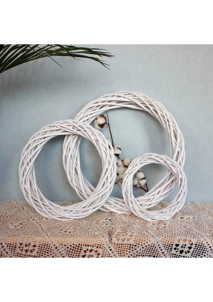 Mutlu Yiyen Ev Dekorasyonu Dıy Paskalya Çelenk Çocuk Hediyeler Malzemeleri Için Strafor Topu Köpük Yumurta ile 20CM Beyaz Çok Boyutlu Beyaz Rattan (Yurt Dışından) fırsatları