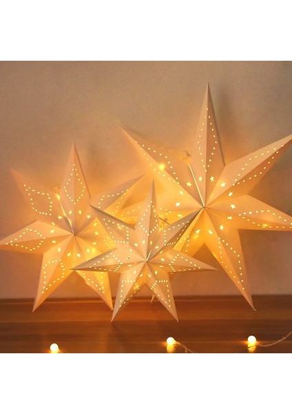 35CM 35/43/58CM Oymak Yıldız Pencere Izgarası Ev Yatak Odası Gece Lambası Kağıt Abajur Bahçe Asılı Kolye Düğün Noel Dekor (Yurt Dışından)