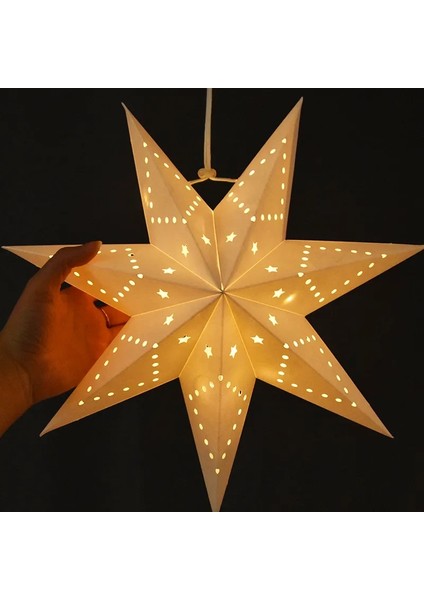35CM 35/43/58CM Oymak Yıldız Pencere Izgarası Ev Yatak Odası Gece Lambası Kağıt Abajur Bahçe Asılı Kolye Düğün Noel Dekor (Yurt Dışından)