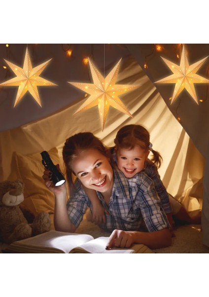 35CM 35/43/58CM Oymak Yıldız Pencere Izgarası Ev Yatak Odası Gece Lambası Kağıt Abajur Bahçe Asılı Kolye Düğün Noel Dekor (Yurt Dışından)