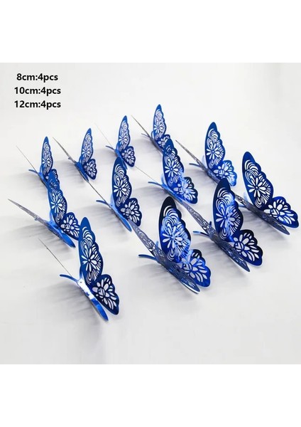 Stil 9 12 Adet/grup Yeni 3D Hollow Altın Gümüş Kelebek Duvar Çıkartmaları Sanat Ev Dekorasyonu Duvar Çıkartmaları Parti Düğün Ekran Mağazası Için (Yurt Dışından)