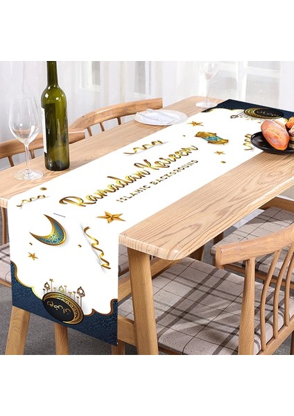 1 Takım Banner 2023 Eid Mubarak Dekorasyon Masa Örtüsü Masa Koşucu Banner Balonlar Islam Müslüman Parti Dekor Ramazan Kareem Eid Al Adha Hediye (Yurt Dışından)
