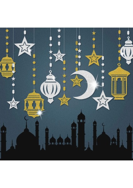 3 Adet 2 M 3/6 Adet Eıd Mubarak Girdap Afiş Yıldız Ay Tavan Asılı Süsleme Ramazan Kareem Dekorasyon Islam Müslüman Parti Malzemeleri (Yurt Dışından) modelleri