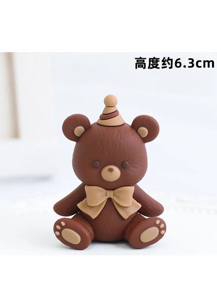 Mh 4 cm 10 Adet Sevgililer Günü Pastası Zarif Kahverengi Yay ile Dekore Edilmiş Ayı Bebek Süsleme Düğün Pastası Topper Seni Seviyorum Aşk Ingilizce Ekle (Yurt Dışından) fiyatları