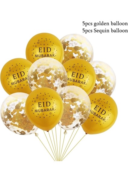 10 Adet Siyah Altın Balon Eid Mubarak 2023 Ramazan Dekorasyon Ev Islami Ramazan Bayramı Yardım Mübarek Kareem Islam Müslüman Parti Kaynağı (Yurt Dışından)