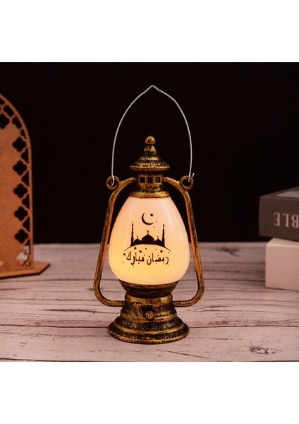 Bronz Eid Mubarak LED Rüzgar Işık Fenerler Ramazan Kareem Dekorasyon Ev Için 2023 Islam Müslüman Parti Malzemeleri Ramazan Mübarek Hediyeler (Yurt Dışından)