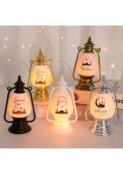 Bronz Eid Mubarak LED Rüzgar Işık Fenerler Ramazan Kareem Dekorasyon Ev Için 2023 Islam Müslüman Parti Malzemeleri Ramazan Mübarek Hediyeler (Yurt Dışından)