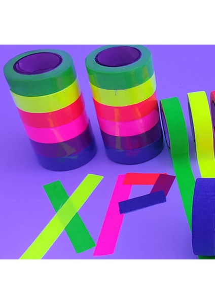 Stil 3 6 Renk Uv Blacklight Dıy Bant Neon Floresan Karanlıkta Glow Tema Doğum Günü Dekor Malzemeleri Blacklight Parti Erkek Kız Oyuncak (Yurt Dışından)