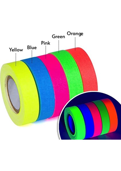 Stil 3 6 Renk Uv Blacklight Dıy Bant Neon Floresan Karanlıkta Glow Tema Doğum Günü Dekor Malzemeleri Blacklight Parti Erkek Kız Oyuncak (Yurt Dışından)