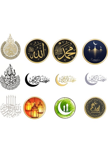 QT03-A Müslüman Islam Duvar Çıkartmaları Eid Mubarak Festivali Parti Dıy Dekor Ev Sanat Çıkartmaları Için Ramazan Süslemeleri Çıkarılabilir Duvar Kağıdı (Yurt Dışından)