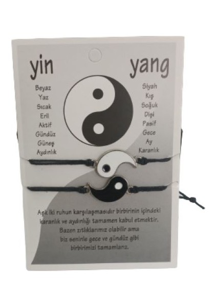 2 Çift Yin Yang Arkadaşlık,sevgili Bilekliği