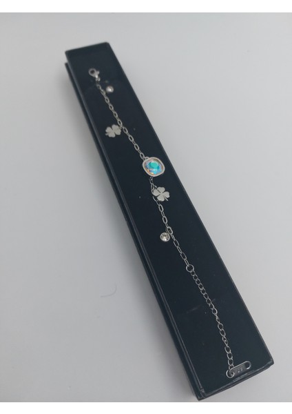 Yoncalı Renkli Taşlı Gümüş Çelik Bileklik Demeter fırsatları