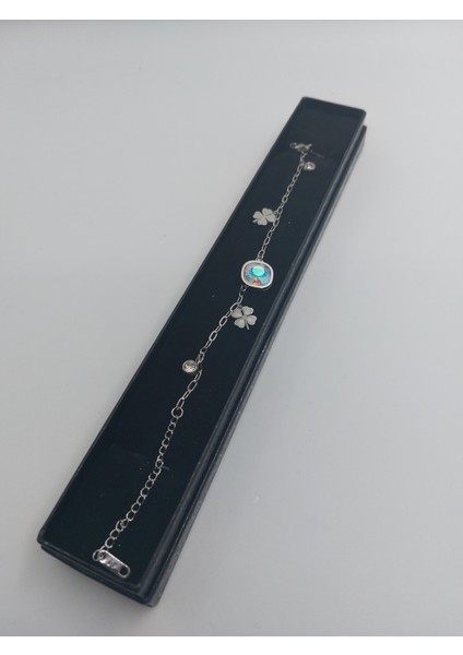 Yoncalı Renkli Taşlı Gümüş Çelik Bileklik Demeter indirimleri