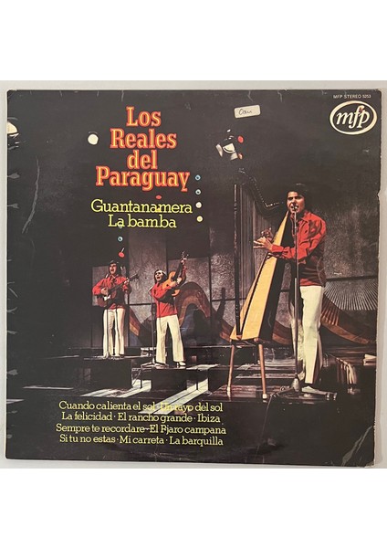 Los Reales Del Paraguay Guantanamera La Bamba Lp Plak (Orjinal 1977 Ingiltere Baskı)