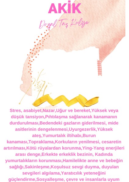 Pembe Akik Doğal Taş Kolye Yıldız Model Zincir fiyatları