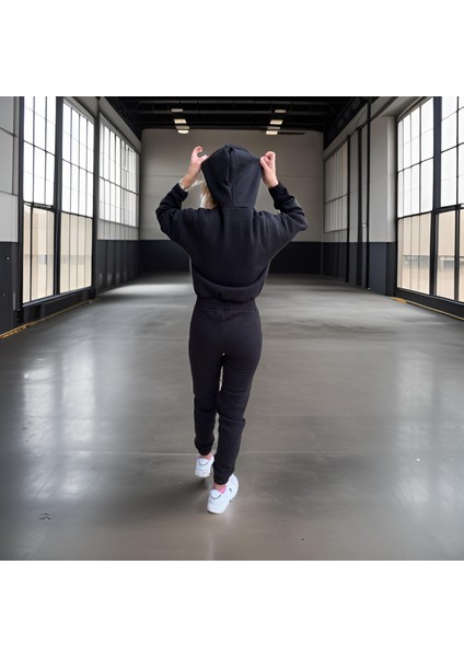 Oversize Iki Iplik Şardonlu Beli Lastikli Kadın Eşofman Takımı indirimleri