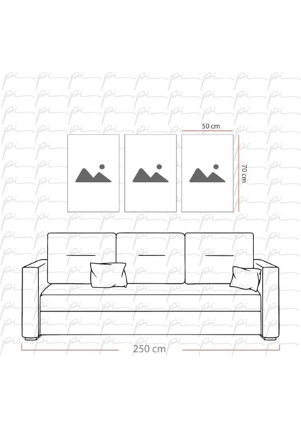 Soyut Desenler Triple Cam Tablo