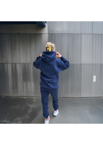 Unisex Üç Iplik Şardonlu Oversize Hoodieli Eşofman Takımı fırsatları