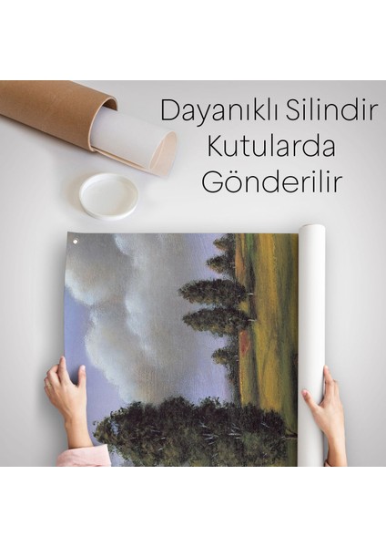Nehir Kenarında Sevgilisini Bekleyen Kadın Duvar Örtüsü - HALISI-6258