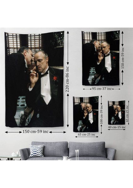 The Godfather Duvar Örtüsü - Halısı, Vito Corleone Film Sahnesi Duvar Örtüsü - HALISI-5279