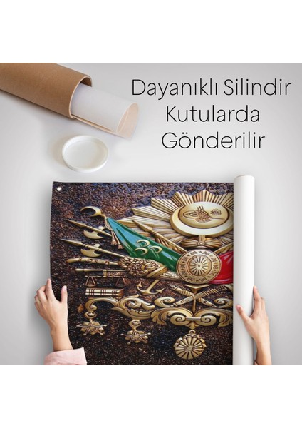 Osmanlı Tuğrası Kanvas Duvar ÖRTÜSÜ-HALISI-5866