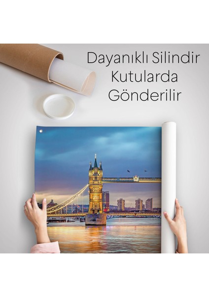 Londra Köprüsü Gece Manzara Duvar ÖRTÜSÜ-HALISI-6638