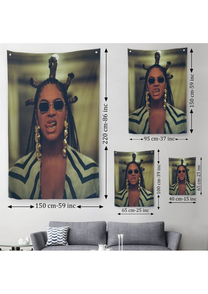 Beyonce Duvar Örtüsü - HALISI-5127