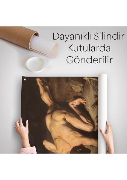 Joseph-Désiré Court'un Nuh'un Tufanını Resmettiği 1826 Tarihli Duvar Örtüsü - Halısı -6065