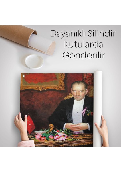 Keskin Bakışlı Atatürk Duvar ÖRTÜSÜ-HALISI-6553