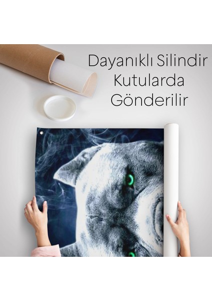 Pit Bull Yeşil Gözlü Amerikan Bully Köpek Duvar Örtüsü - HALISI-5259