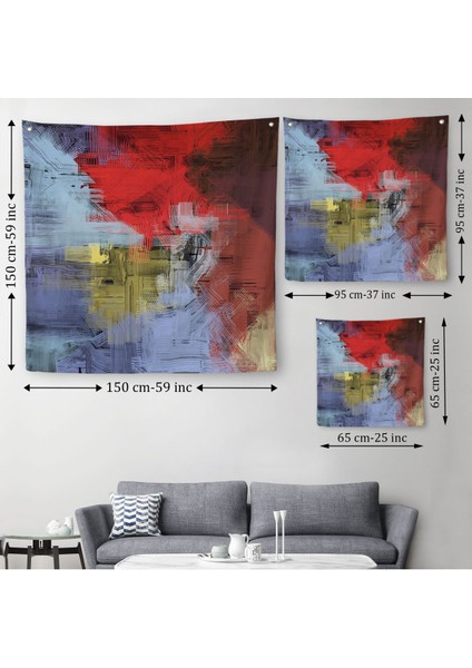 Çağdaş Desenli Soyut Kanvas Duvar ÖRTÜSÜ-HALISI-5906 modelleri